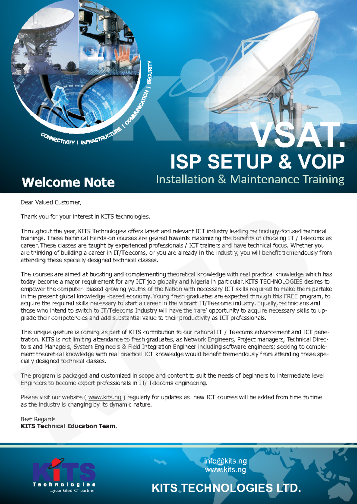 VSAT Installation & ISP Setup - Training Tutorial Guide - Studocu