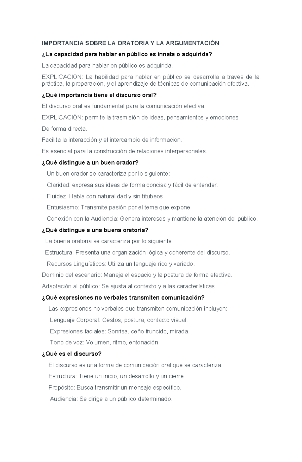 Importancia de la Oratoria y Argumentación en la Comunicación Efectiva ...