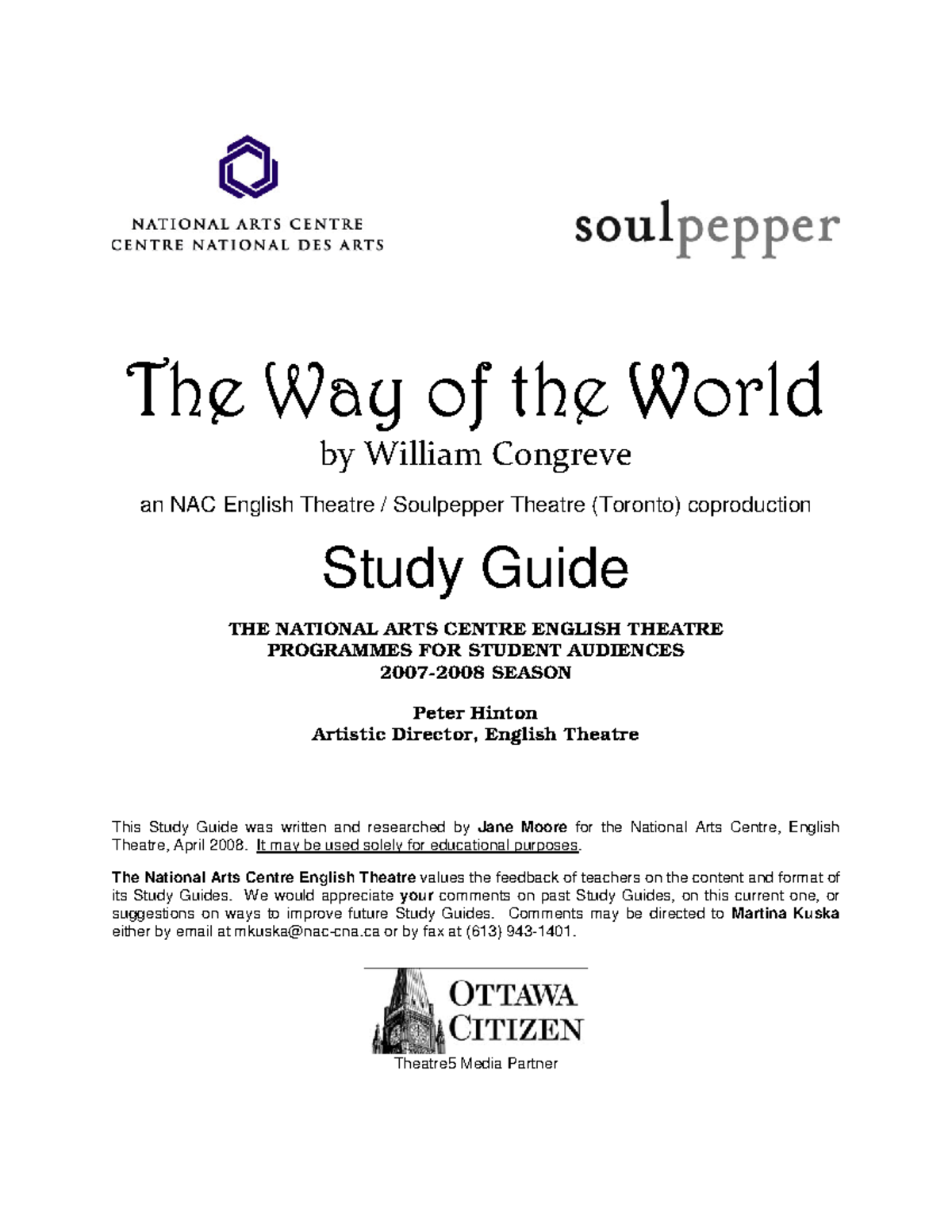 The way of the world guide - - Studocu