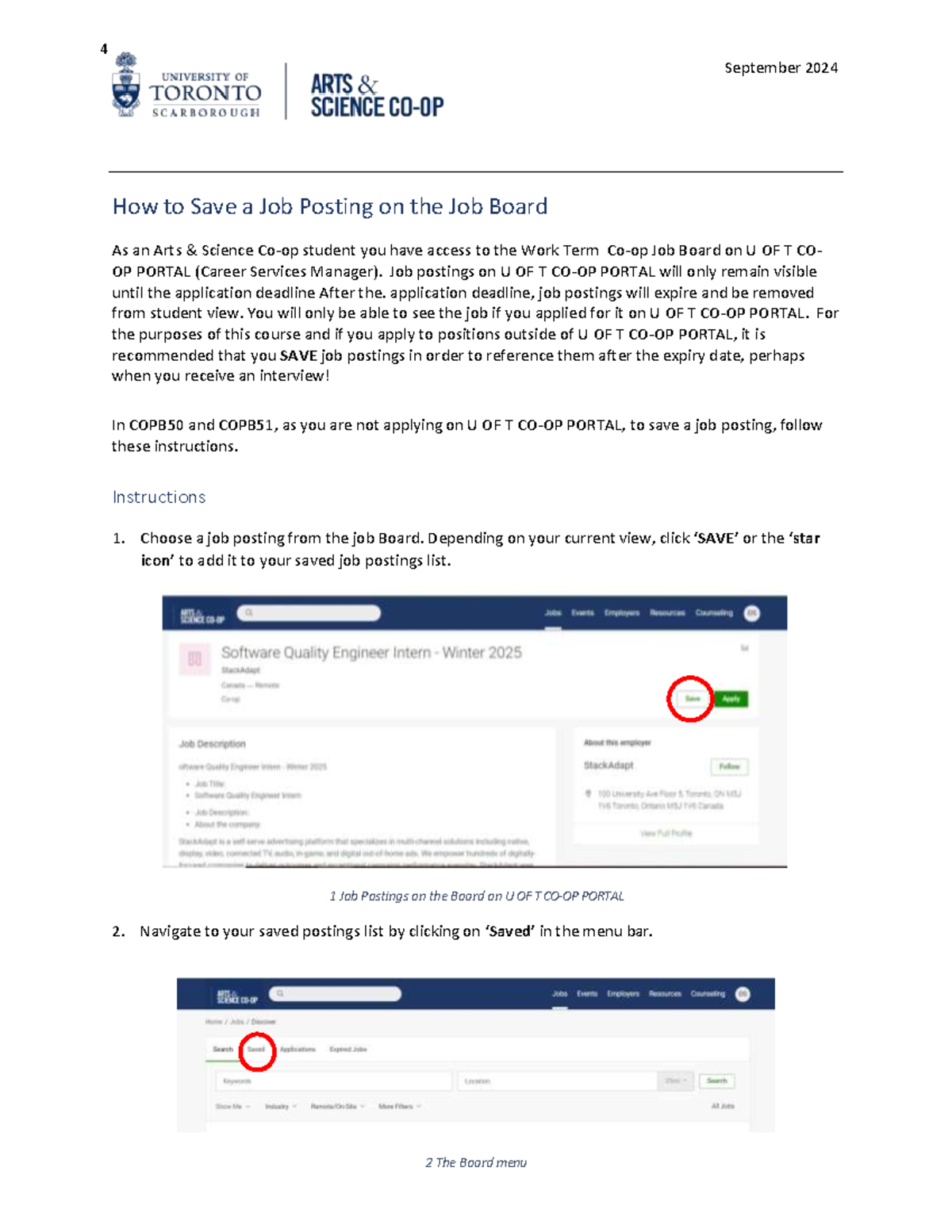 How to Save a Job Posting on the Job Board-September-2024-1 - September ...