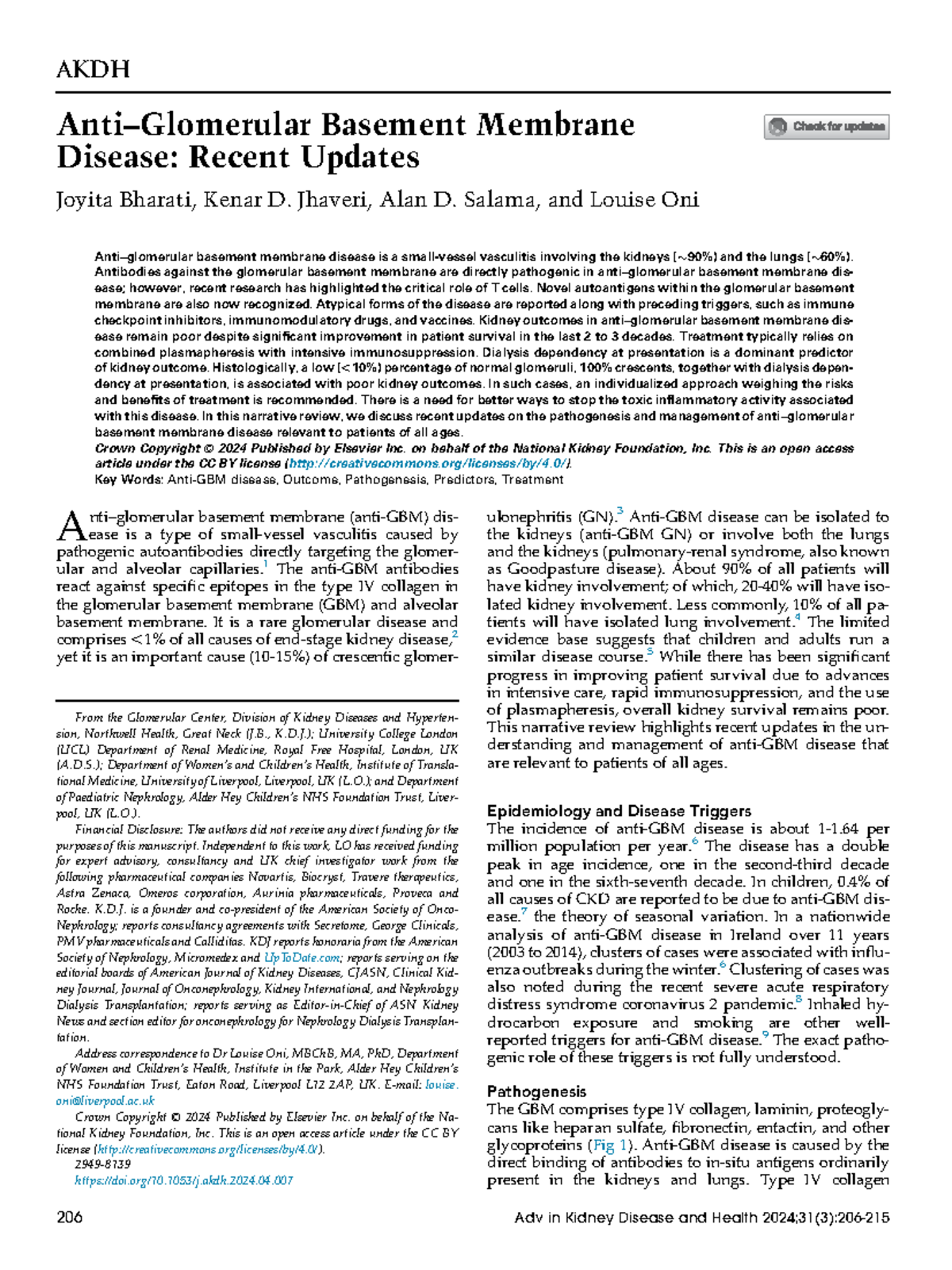 AKDH Enfermedad de Membrana Basal Glomerular: Actualizaciones Recientes ...