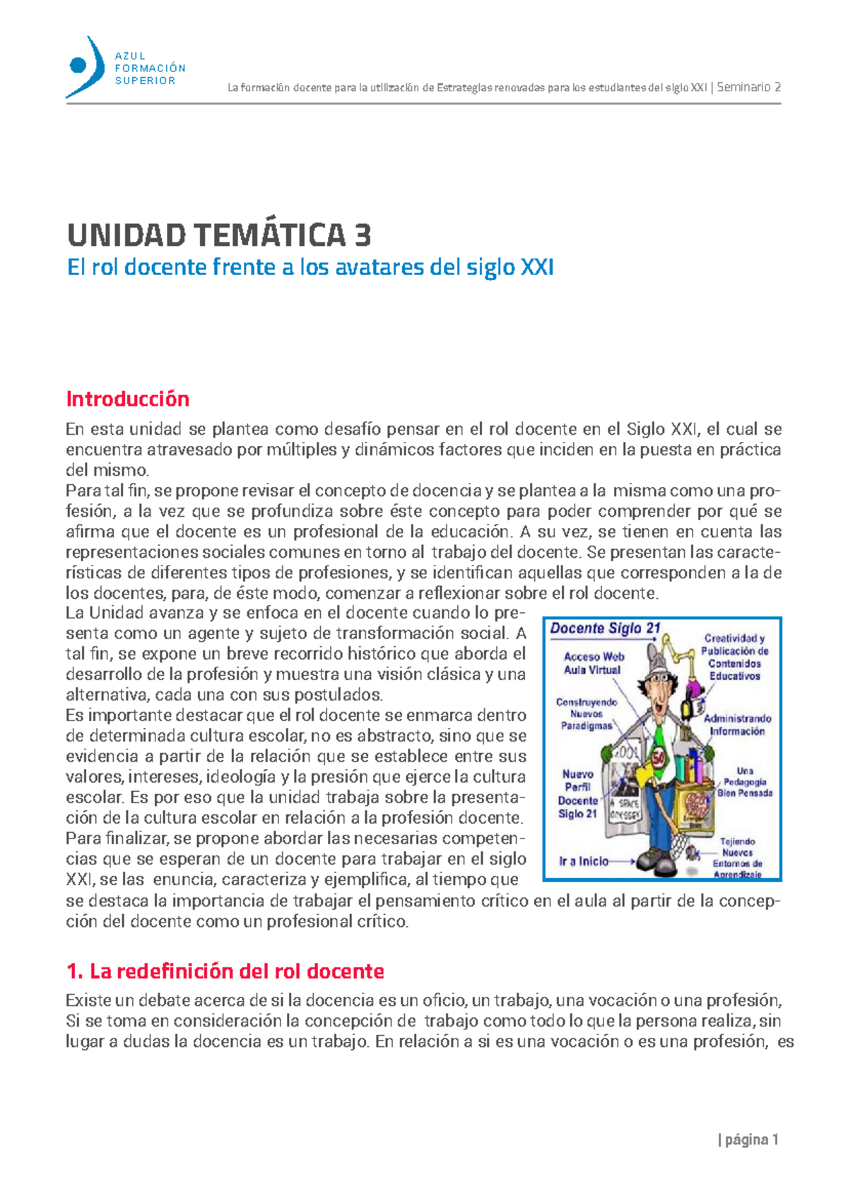 Unidad Temática 3: Retos de la Formación Docente en el Siglo XXI - Studocu