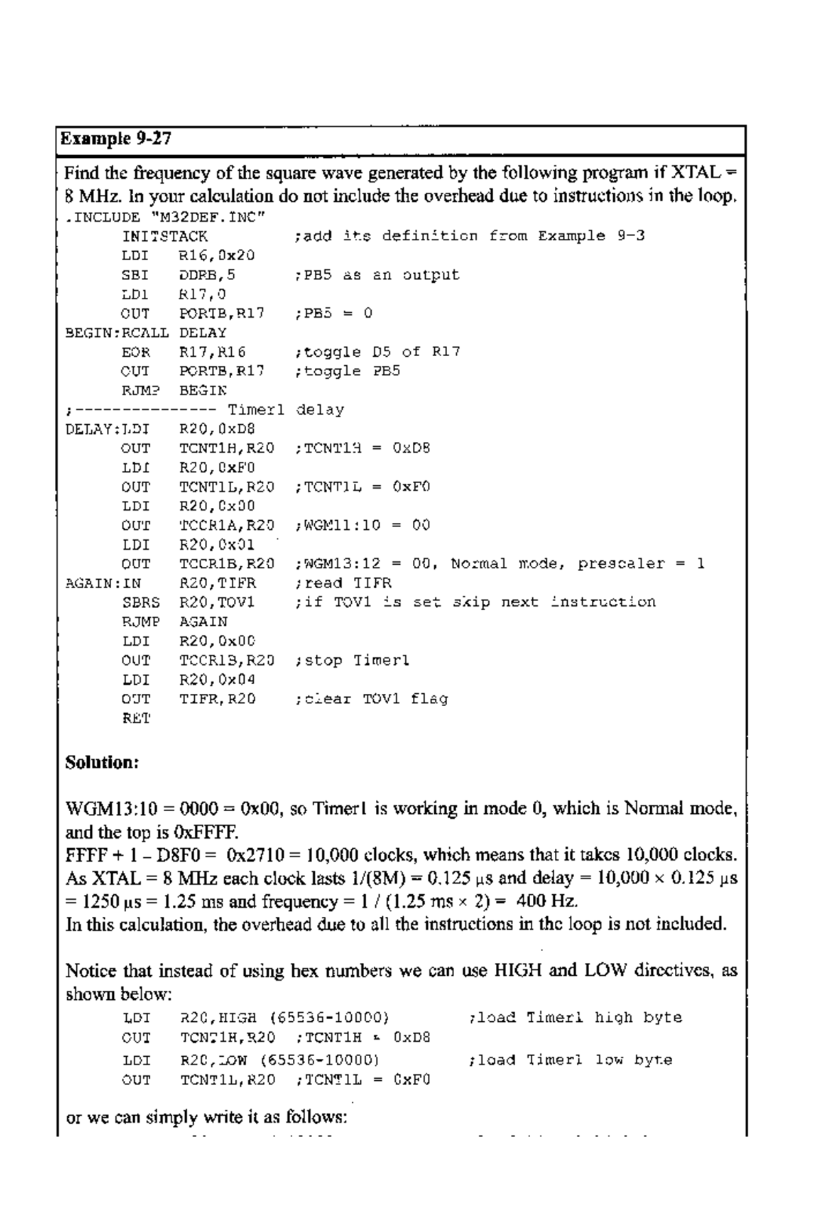 AVR Microcontroller & Embedded Systems: Timer Frequency Calculations ...
