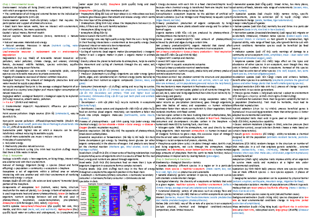 Midterm Notes for Environmental Science (IUU) - Key Concepts and Issues ...