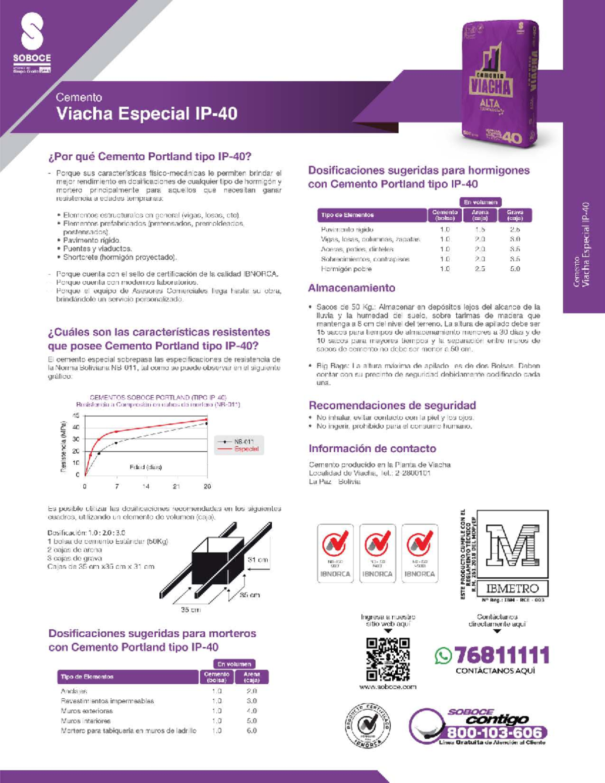 Ficha- Tecnica- Viacha- Especial-IP-40 bolivia - S SOBOCE Empresa Grupo ...