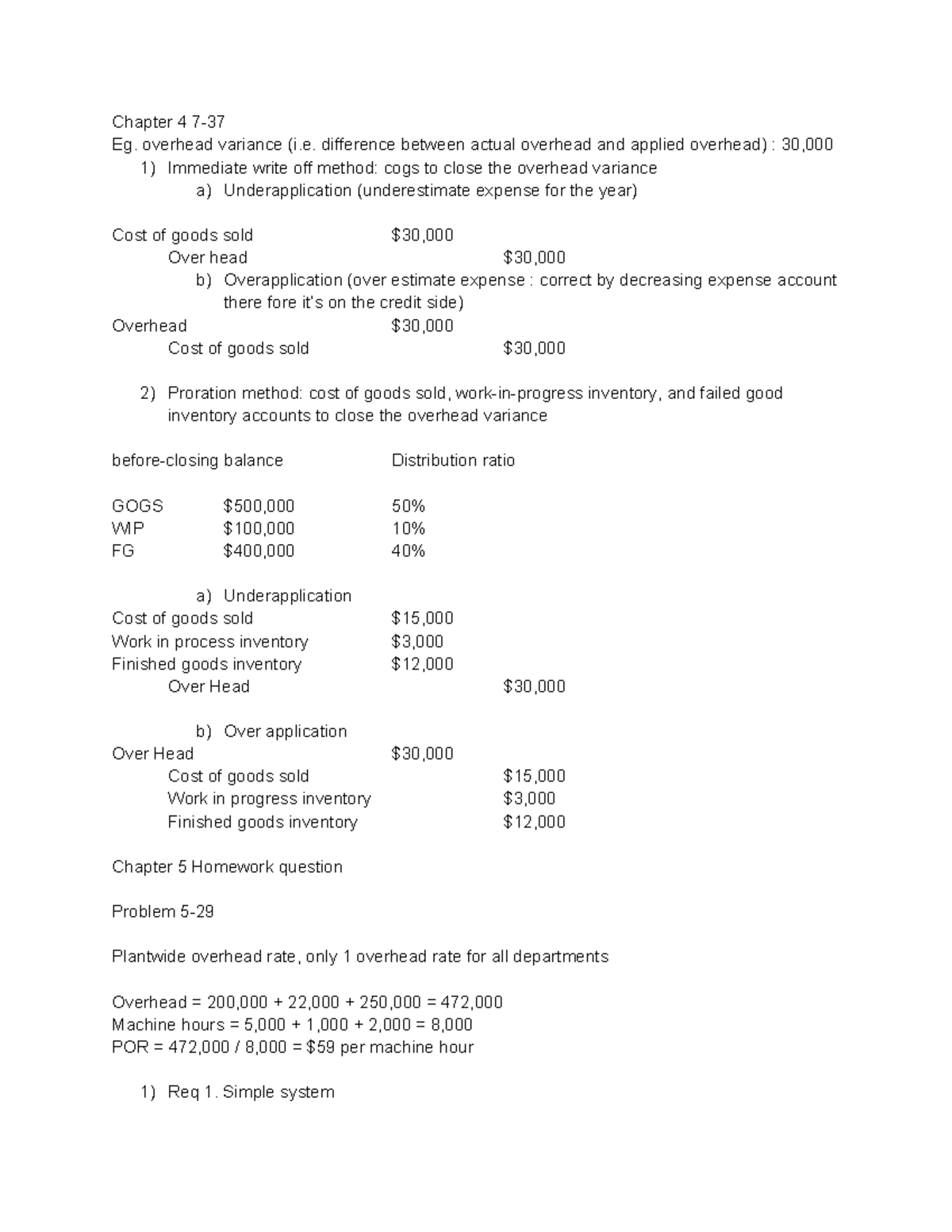 ACC 406 Week 5 Test Review: Overhead Variance and Manufacturing Costs ...