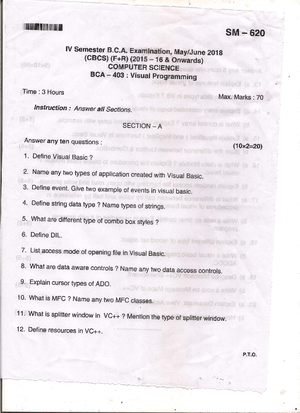 Visual Basic Questions - Explain any five data types used in VB. ANS ...