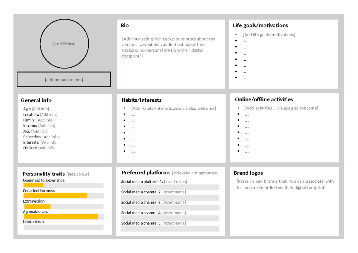 Week 5 Digital Footprint Personas Template agm2 - [add Photo] [add ...