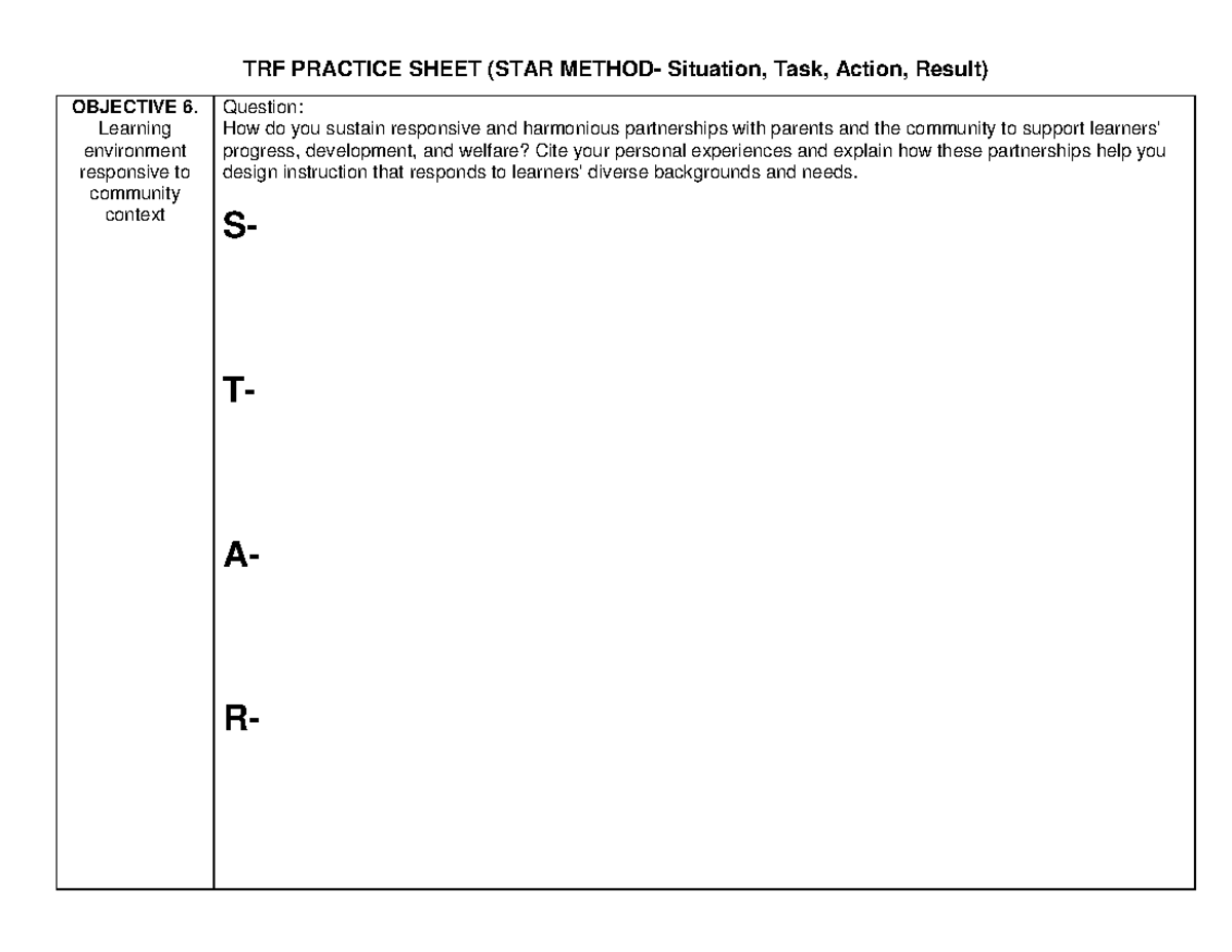 TRF Practice Sheet: Community Engagement & Professional Ethics - Studocu