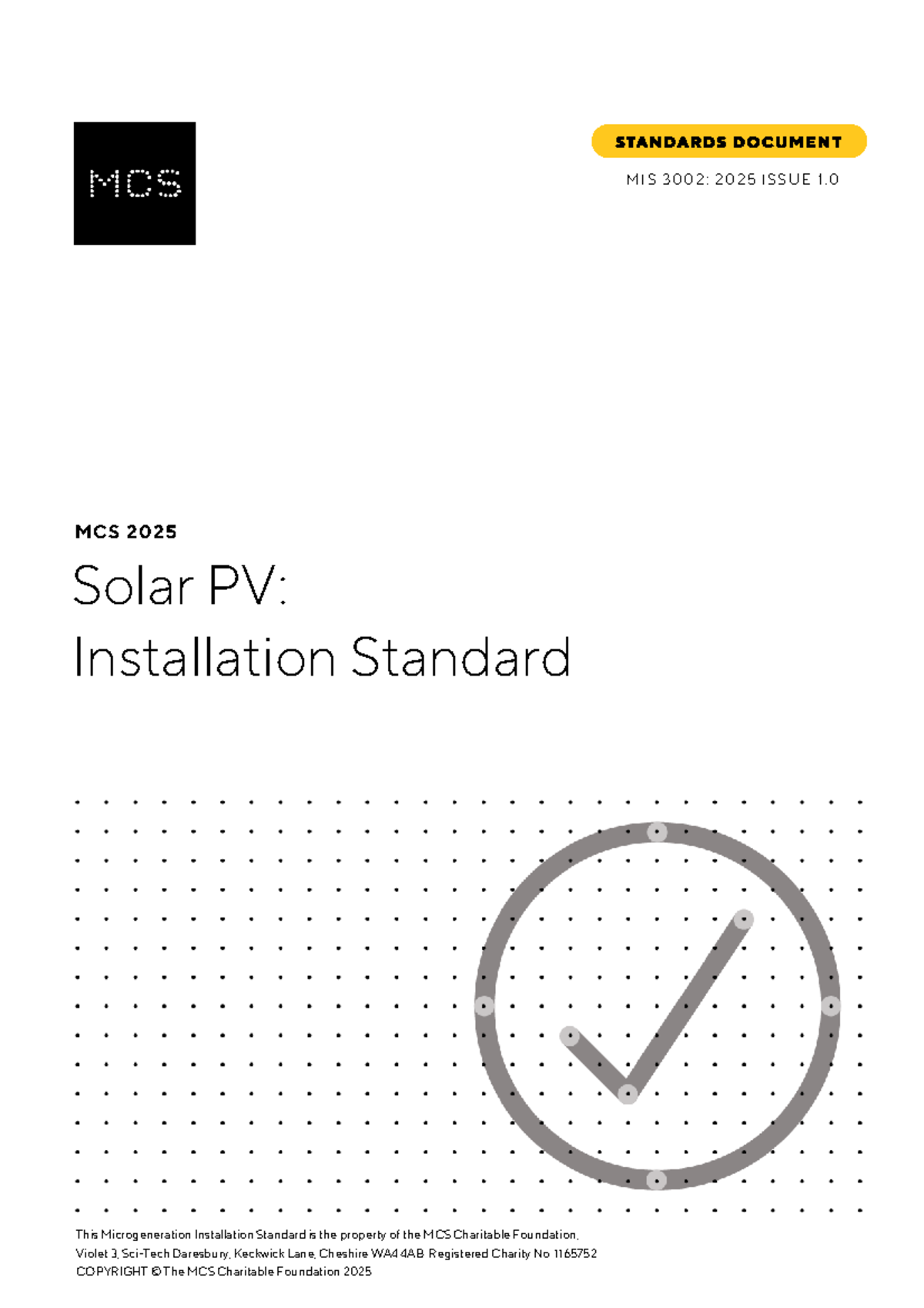 MIS 3002: 2025 Solar PV Installation Standard - Version 1.0 - Studocu