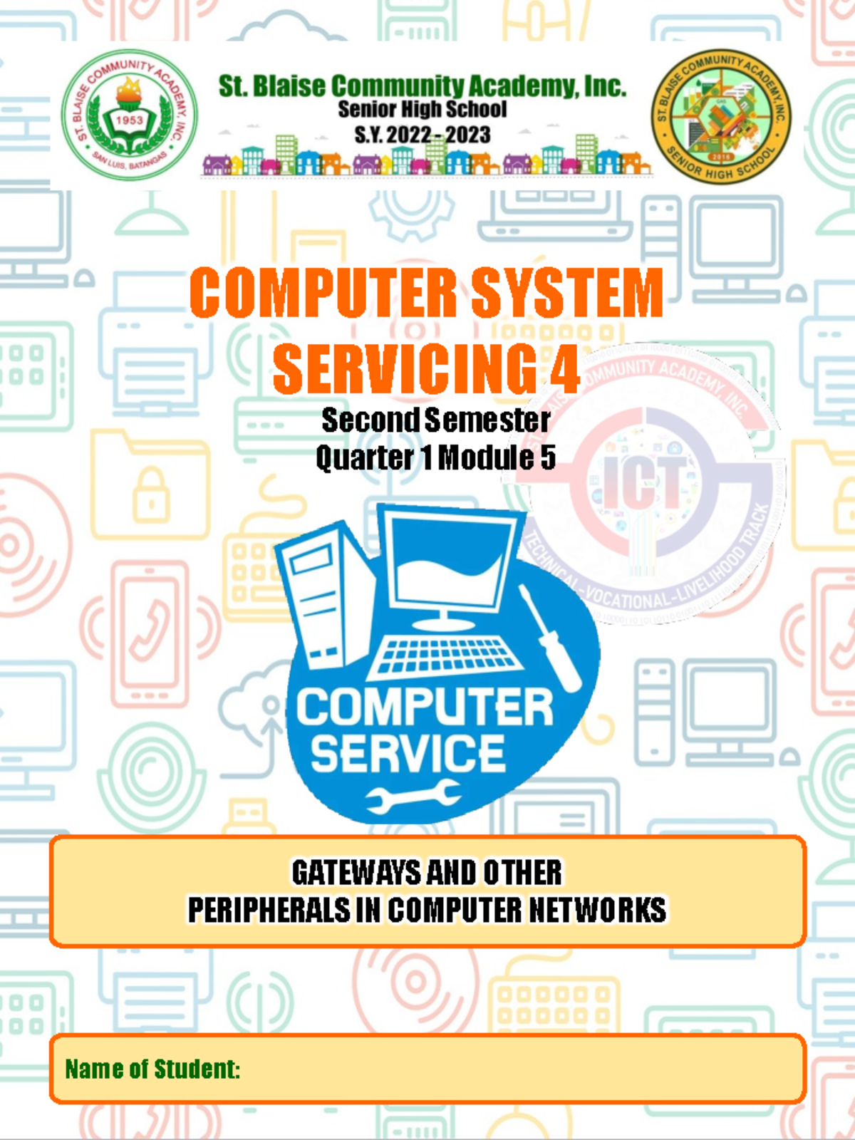 CSS4-Q1 Module 5 - COMPUTER SYSTEM SERVICING 4 Second Semester Quarter ...