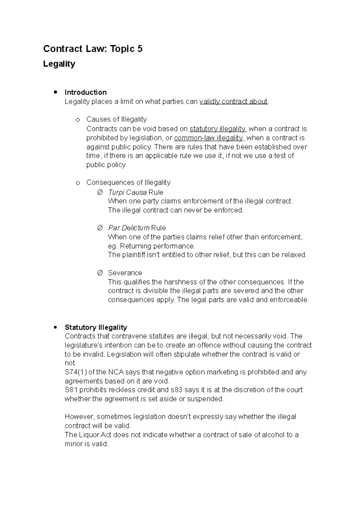 Topic 5 - notes from the textbook and lectures use with your discretion ...