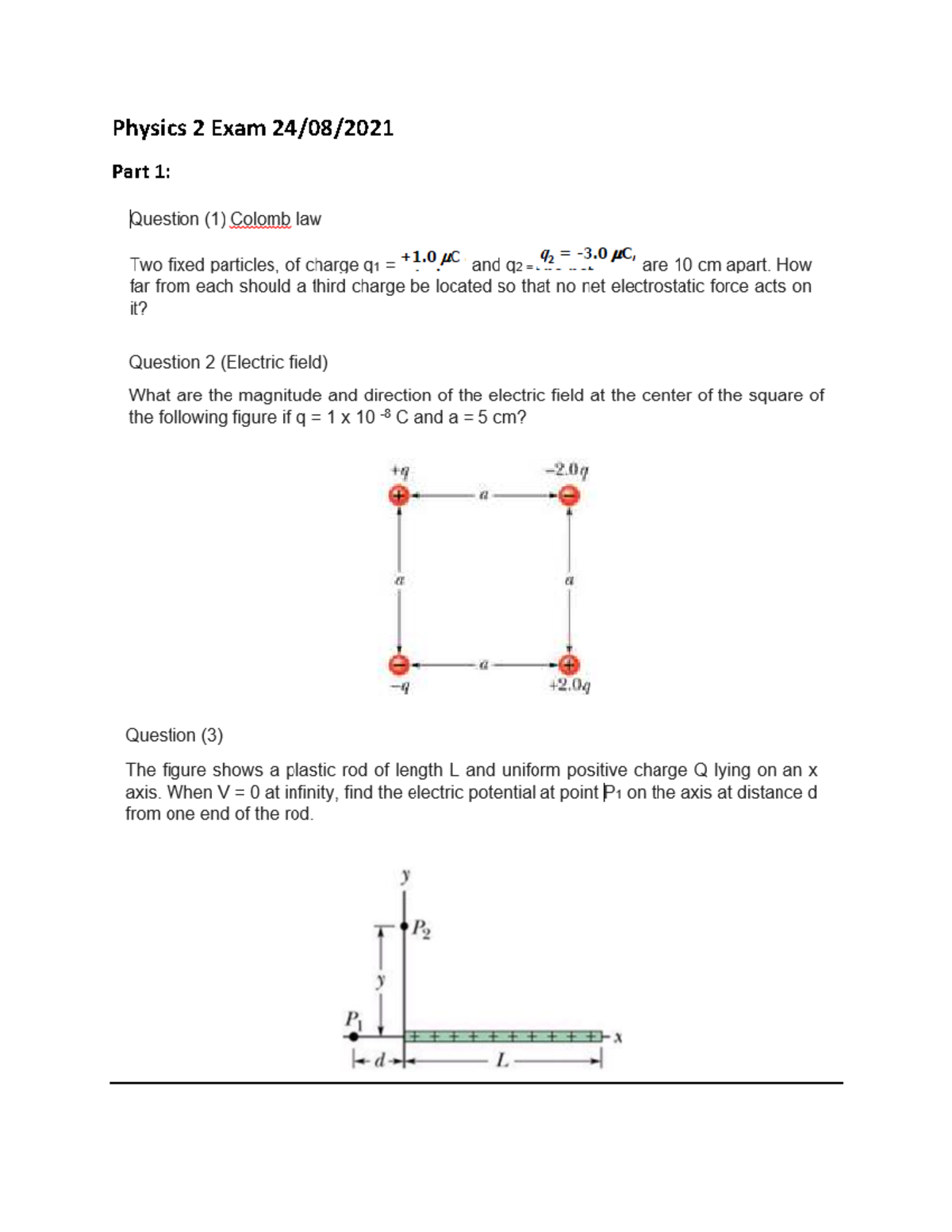 Physics 2 Mock Exam - 24/08/2021 - Studocu