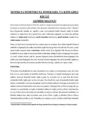 [Solved] Elezea hoja Tano kwa ushahidi kuwa kiswahili ni kibantu ...