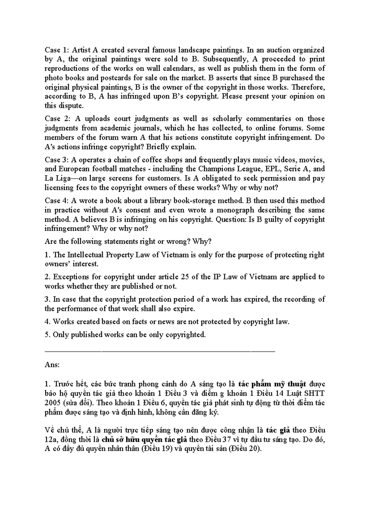 Case Studies on Copyright and Intellectual Property Law (IP 101) - Studocu