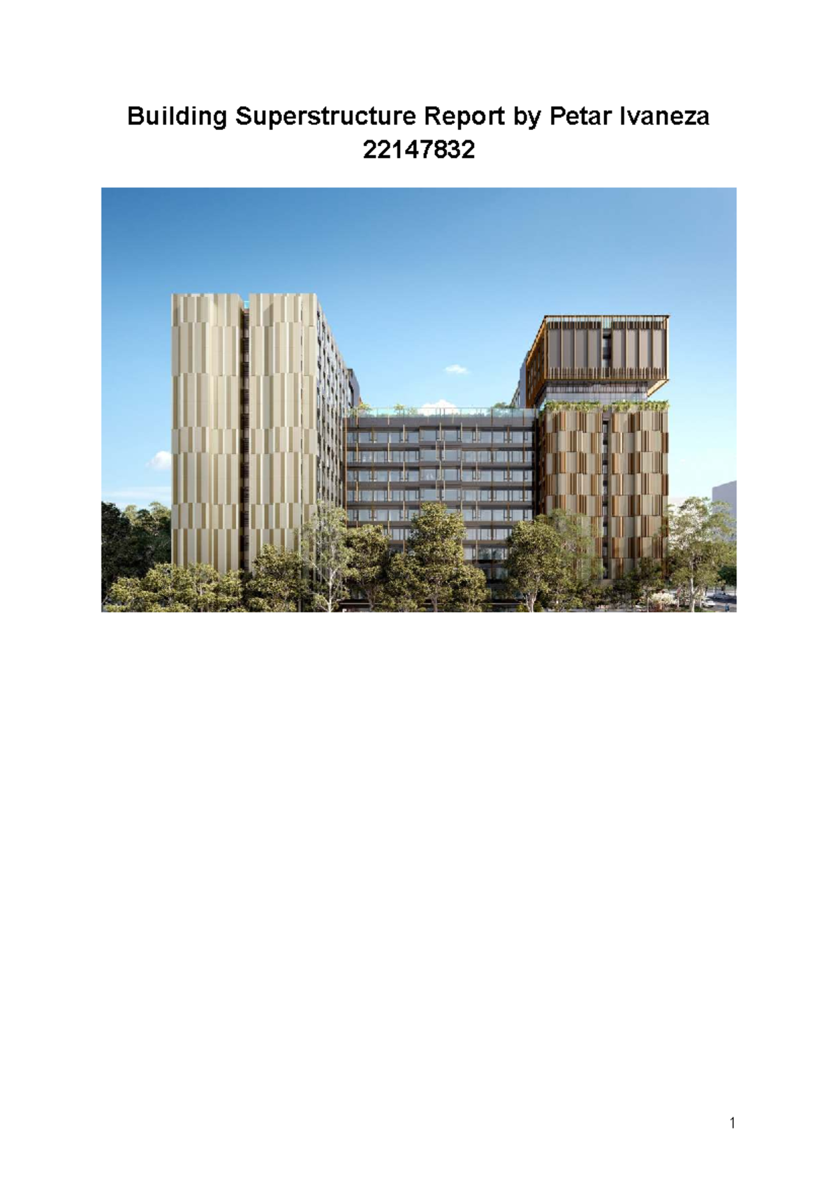 Building Superstructure Analysis Report - Macquarie Park Project - Studocu