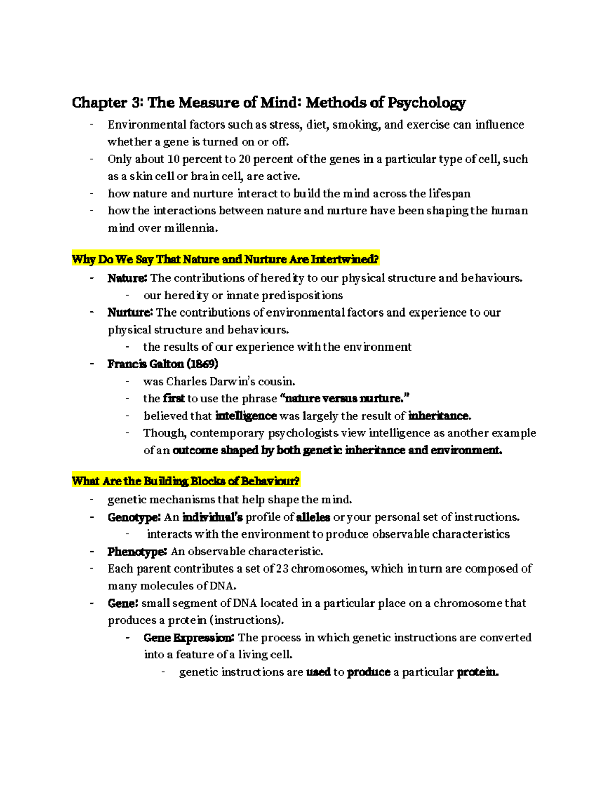 Chapter 3 - Textbook Notes - Chapter 3: The Measure of Mind: Methods of ...