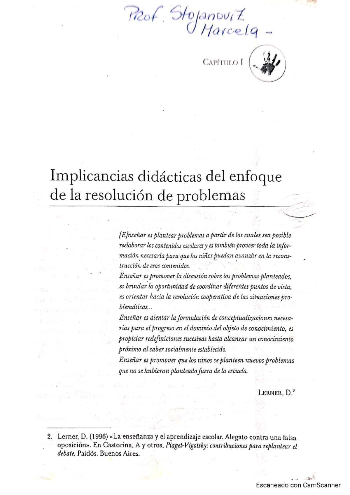 Implicancias Didácticas de la Resolución de Problemas - Cap 1 - Studocu