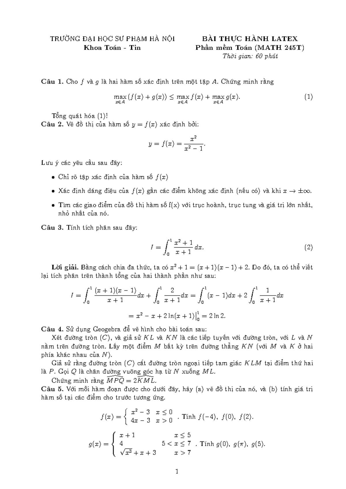 BÀI THỰC HÀNH LATEX MATH 245T - BT Tuần 3 - Studocu