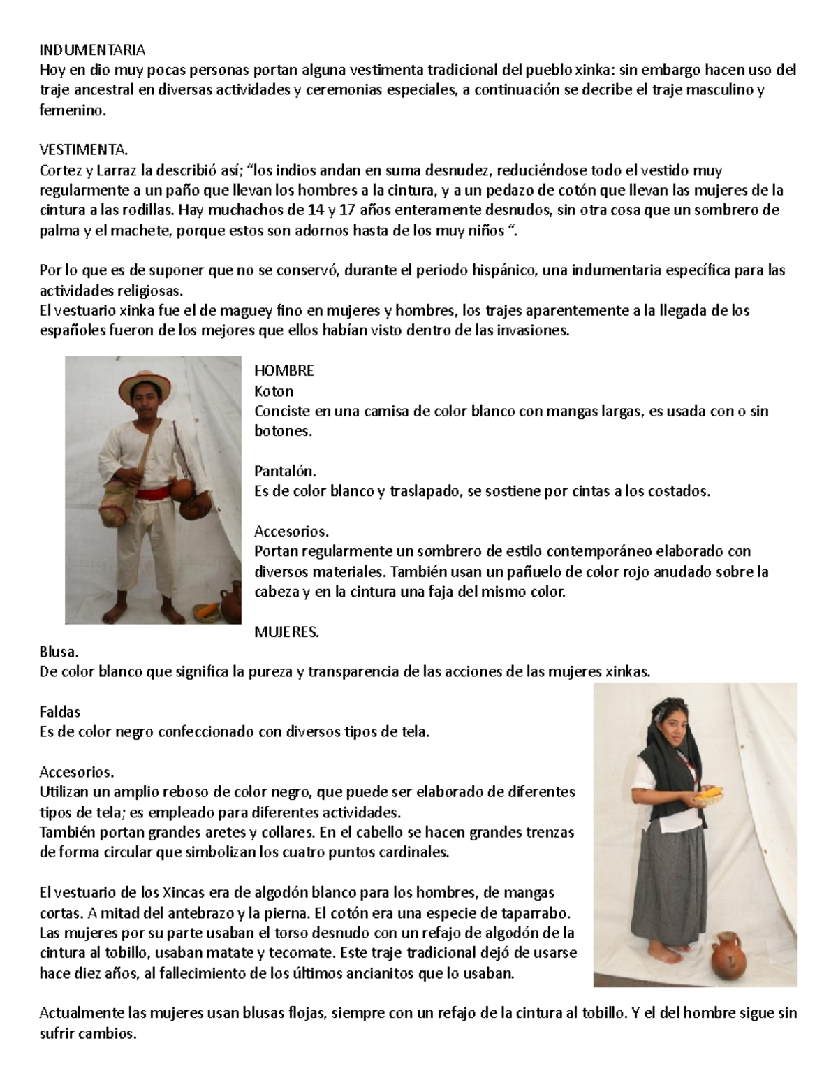 Indumentaria de los pueblos Xinkas de Guatemala - Lenguaje y Técnicas ...