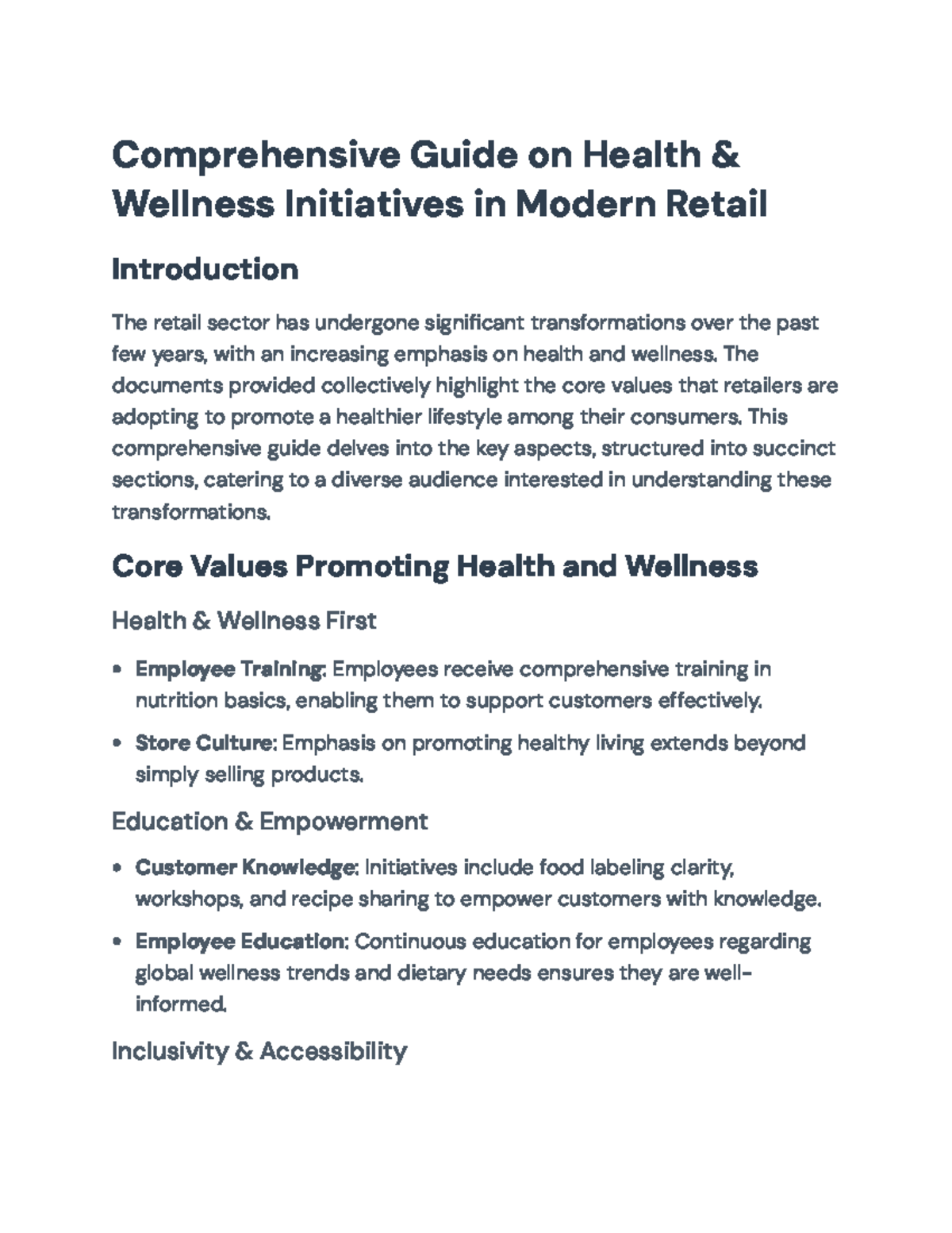 Comprehensive Guide to Health & Wellness Initiatives in Retail ...