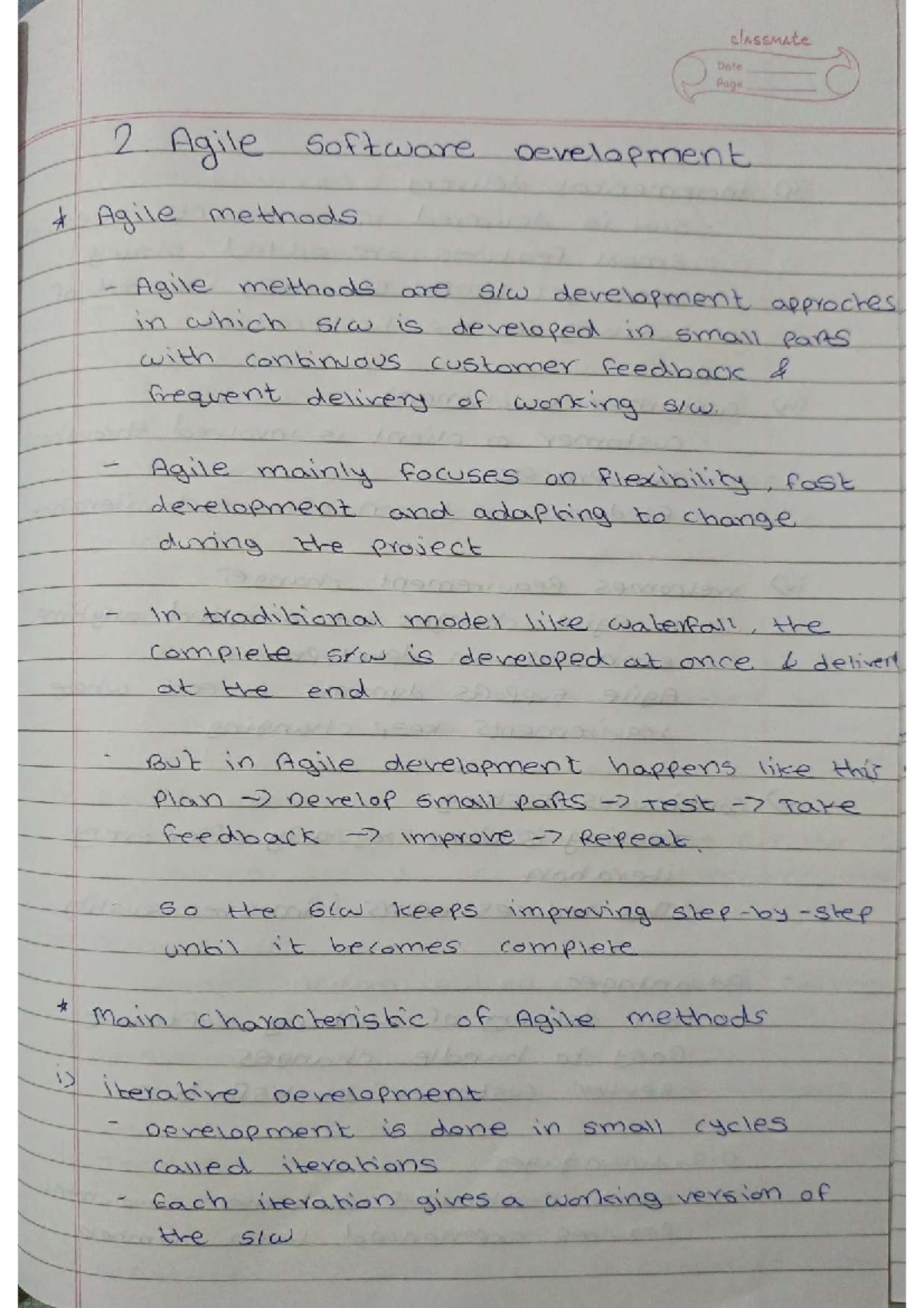 SE CH-2: Agile Software Development Notes and Techniques - Studocu