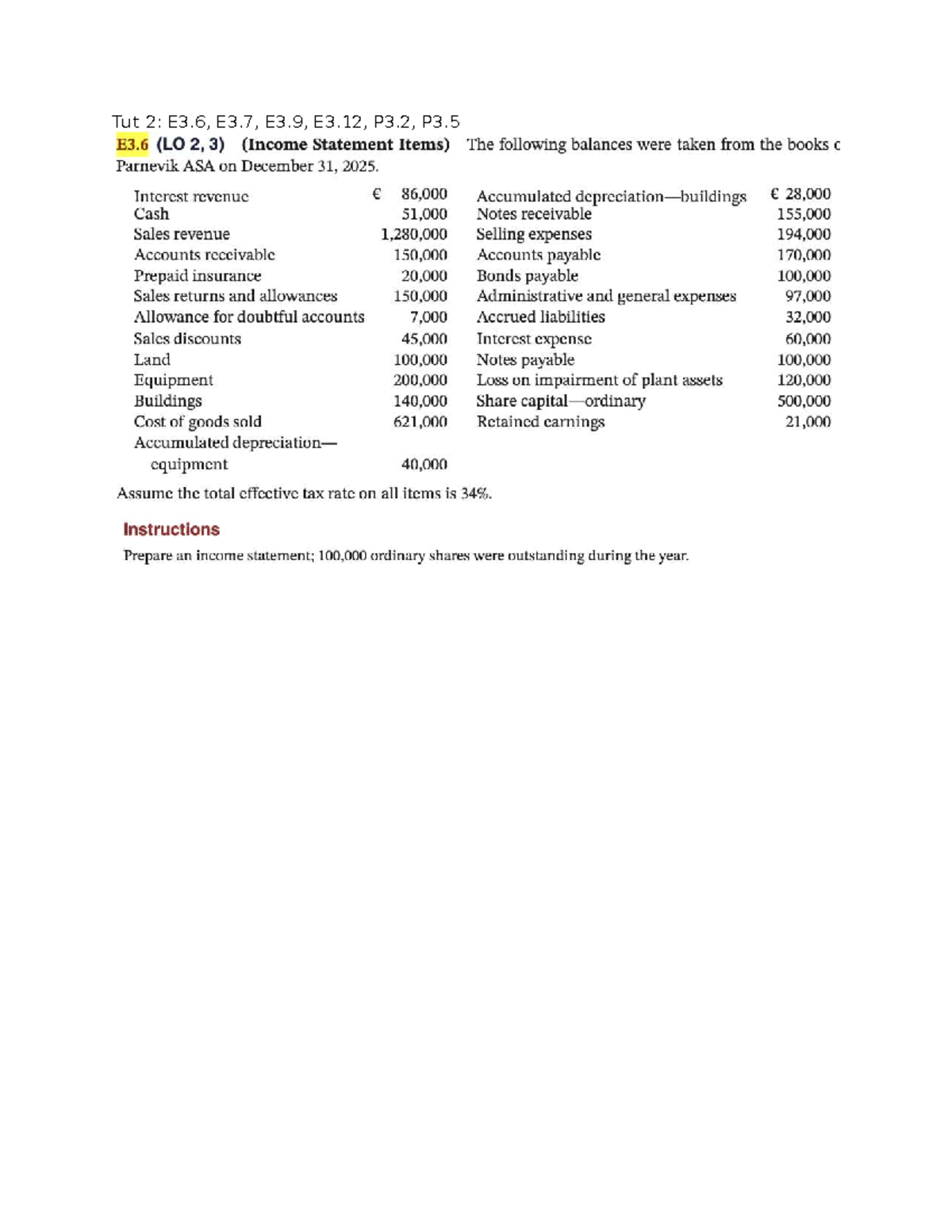 Tut 2: Income Statement & Retained Earnings Analysis (IFI) - Studocu