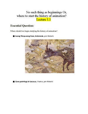 Module 2: Modernism and European Animation: Describing and ...