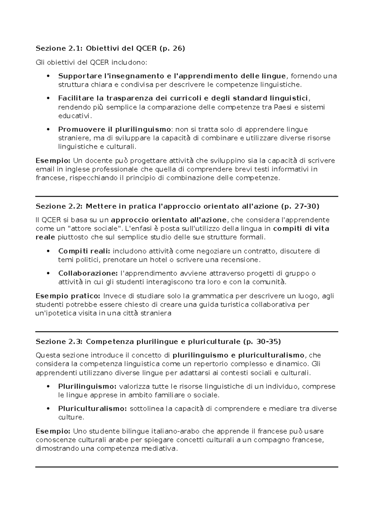 QCER: Obiettivi e Competenze Linguistiche – Studio Dettagliato - Studocu