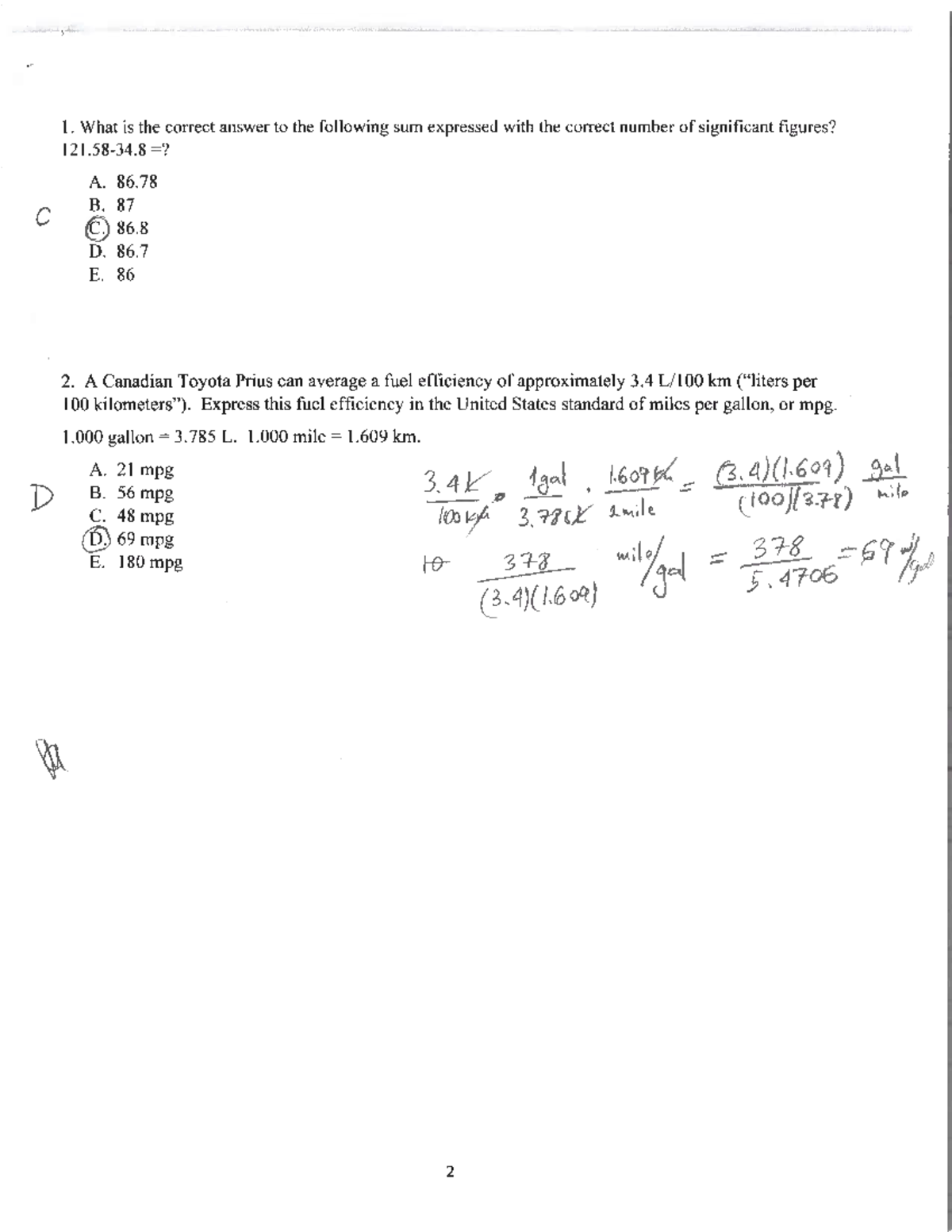 Solutions for Midterm 1 - Version 2 (Physics 101) - Studocu