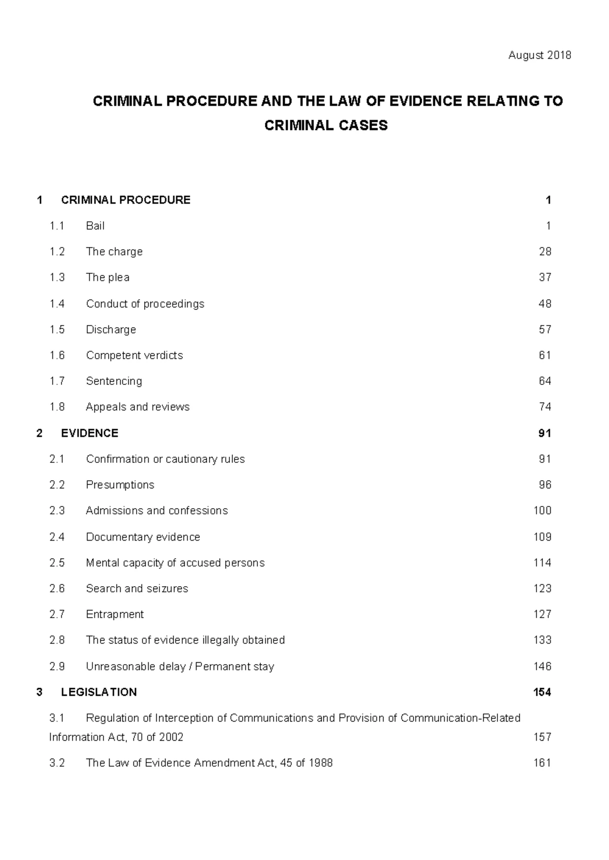 CRIMINAL PROCEDURE (CRIM 101) - Summary of Bail Applications & Rules ...
