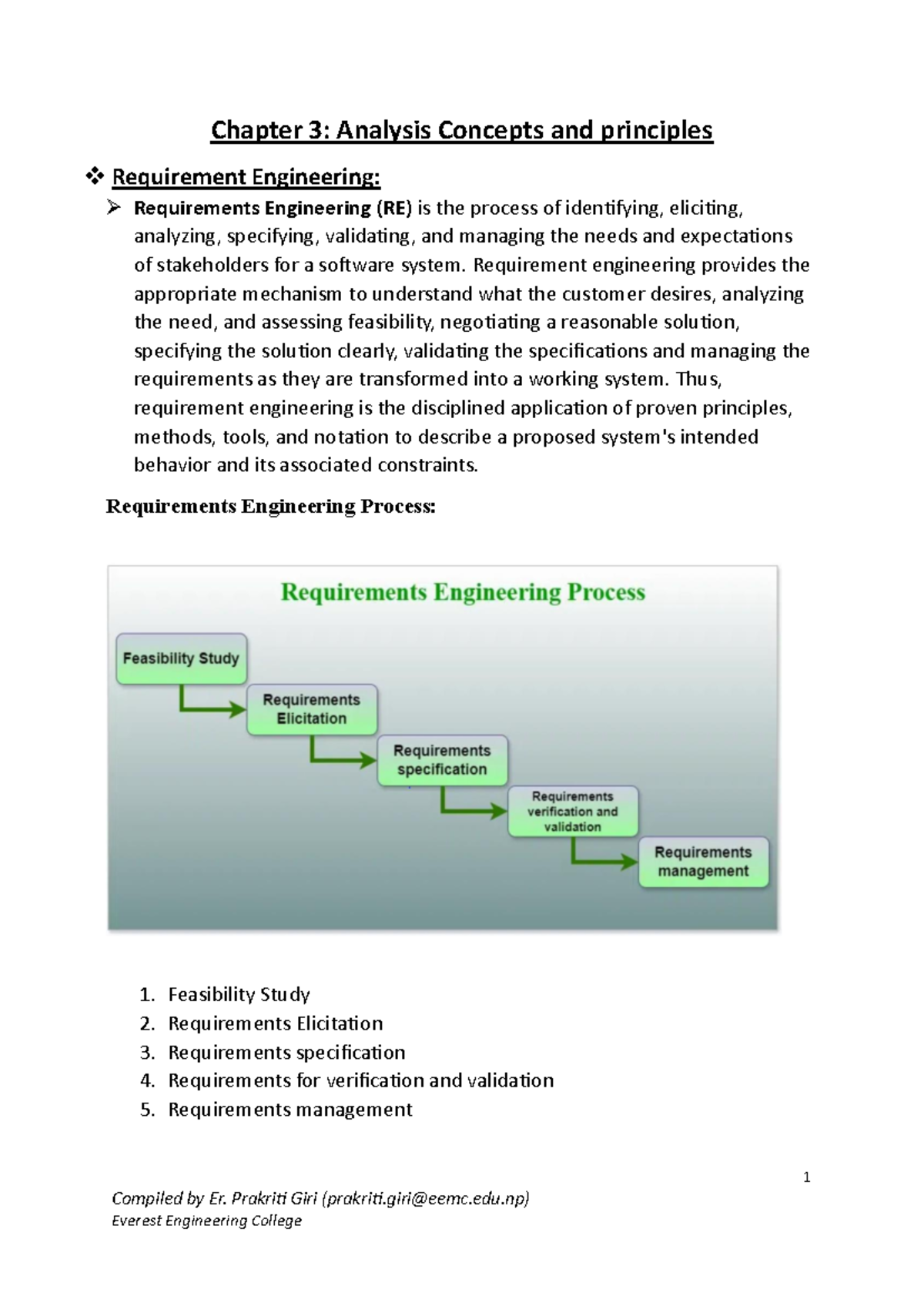 Chapter 3: Analysis Concepts in Requirements Engineering - PU BE ...