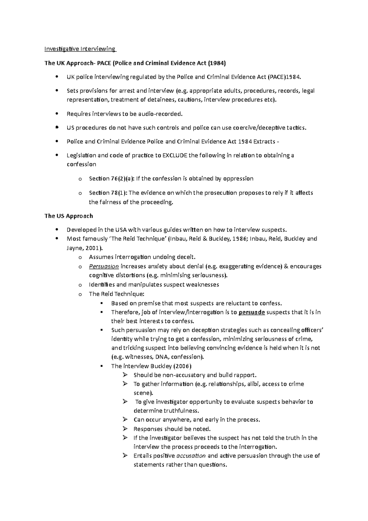 Investigative interviewing - Investigative Interviewing The UK Approach ...