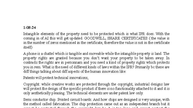 IPR August - expansively covers the introductory topics of patent - 1 ...