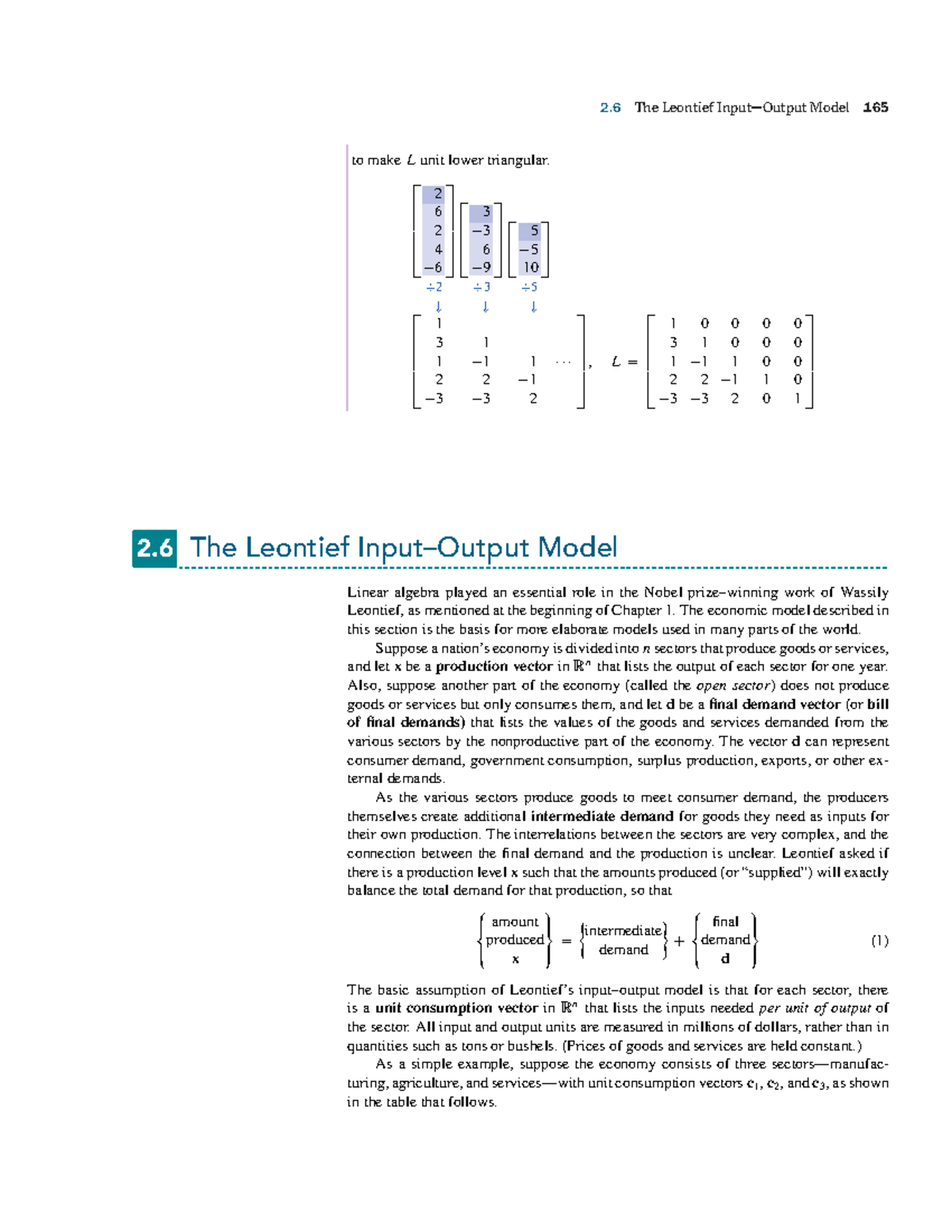 2.6 The Leontief Input-Output Model: Understanding Economic ...