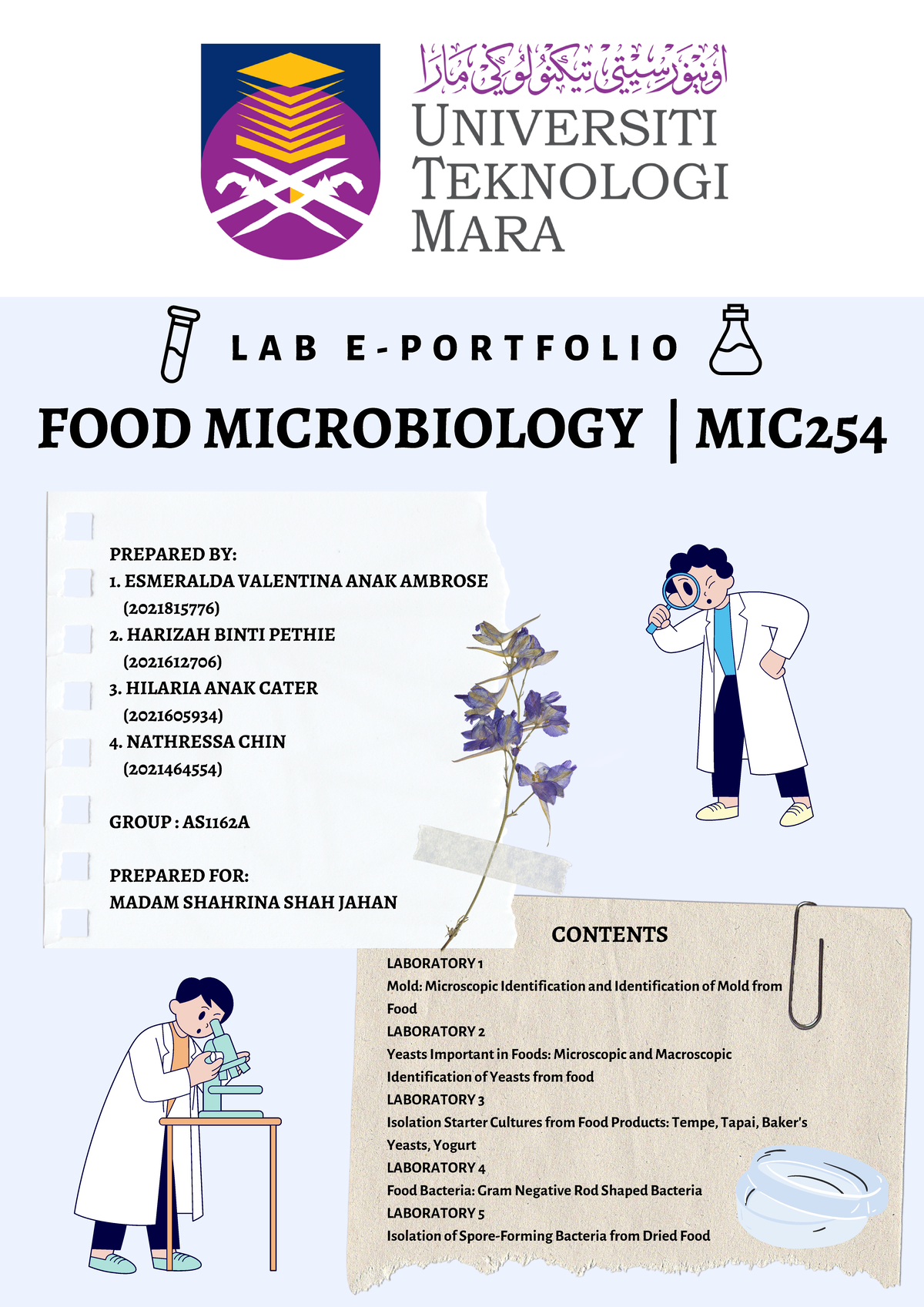 LAB REPORT E-PORTFOLIO: FOOD MICROBIOLOGY (MIC254) - Studocu