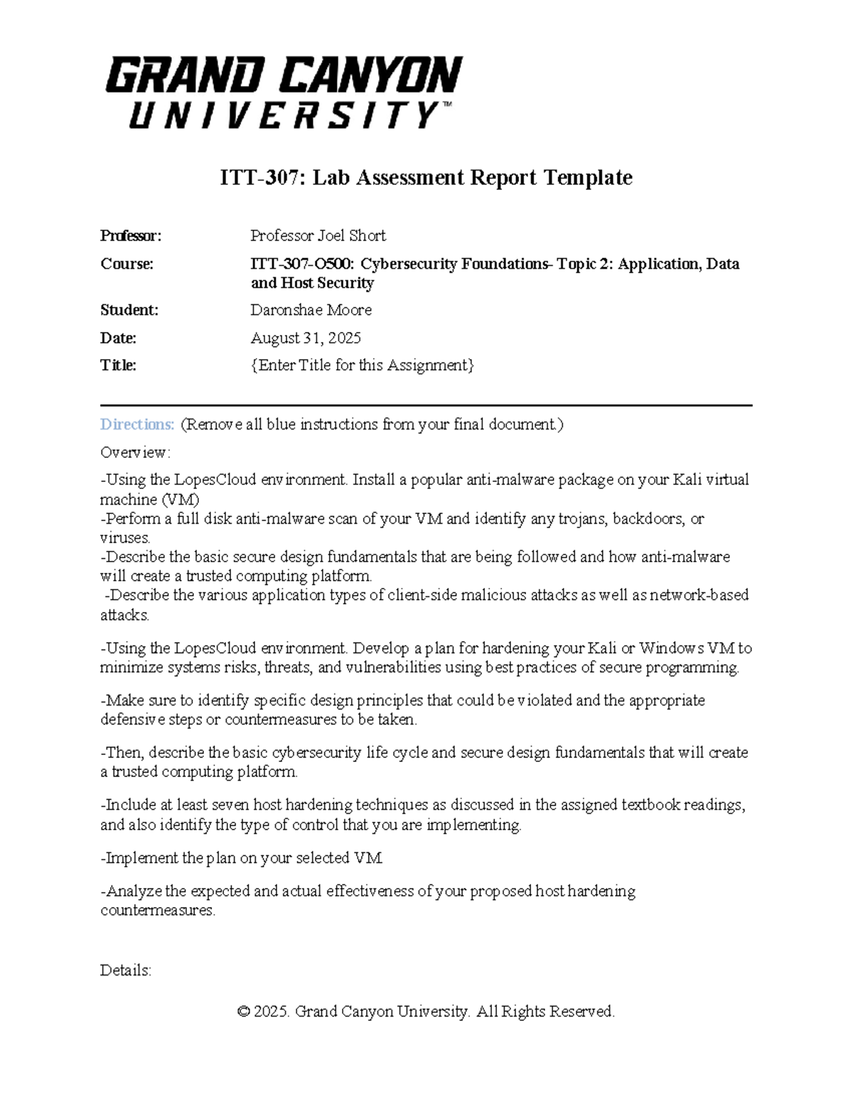 T2 - Lab Assessment Report on Host Hardening in Cybersecurity - Studocu