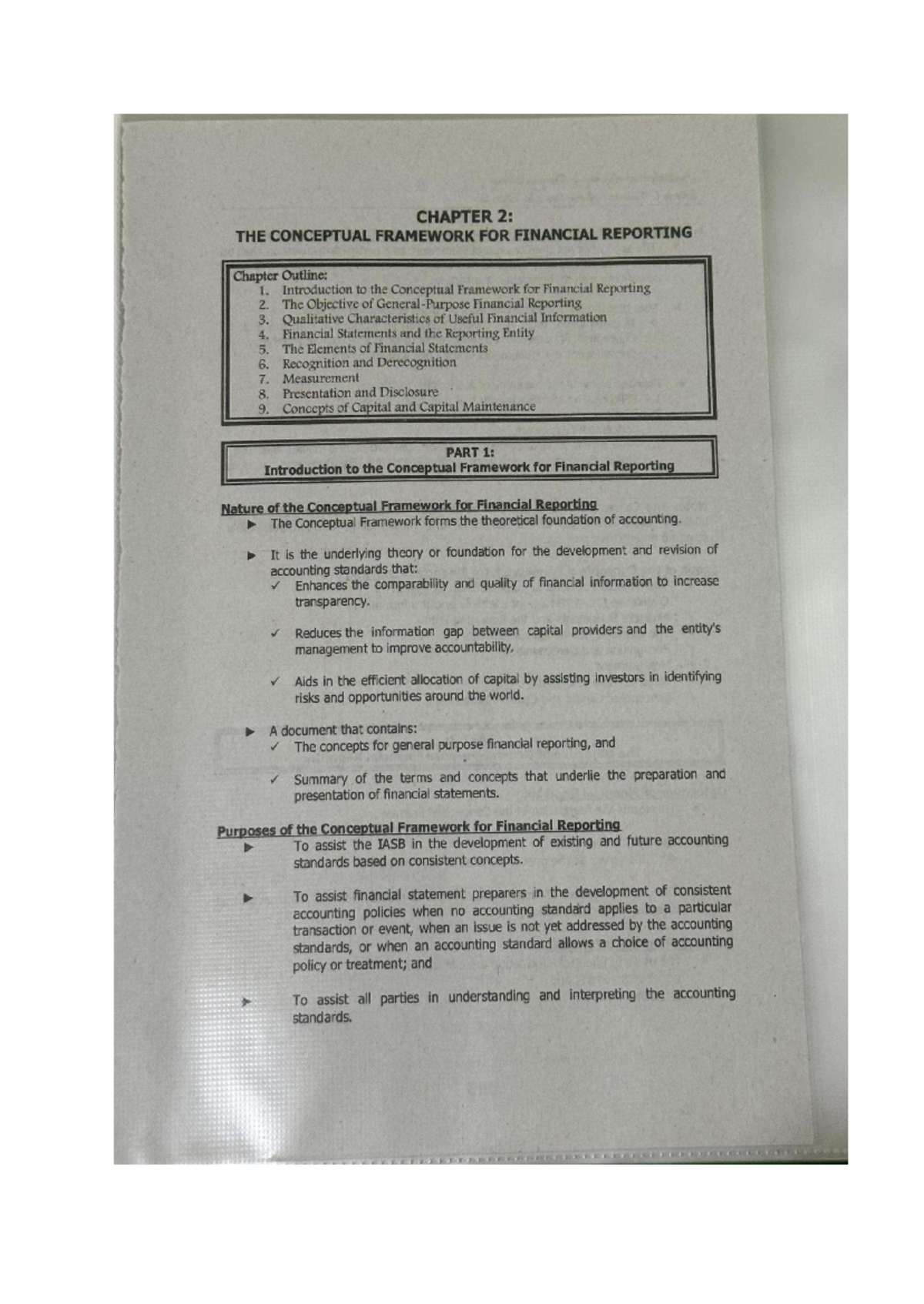 FAR 2: The Conceptual Framework for Financial Reporting Overview - Studocu
