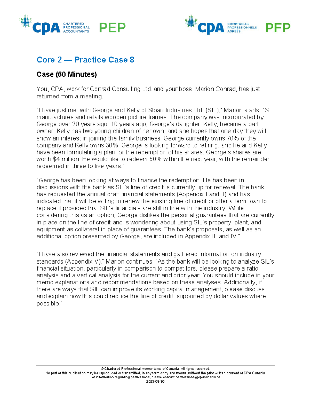 CO2-2501E-PC08 - CPA Case Study on Financing Proposals for Sloan ...