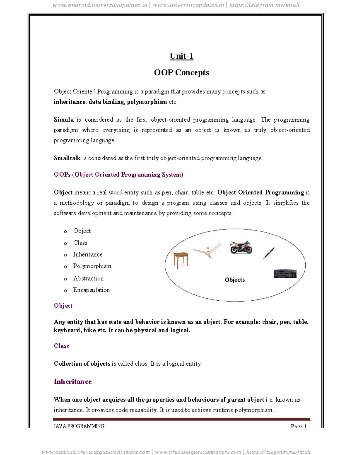 JAVA UNIT-III: Exception Handling Mechanisms in Java - R18 JNTUH Notes ...