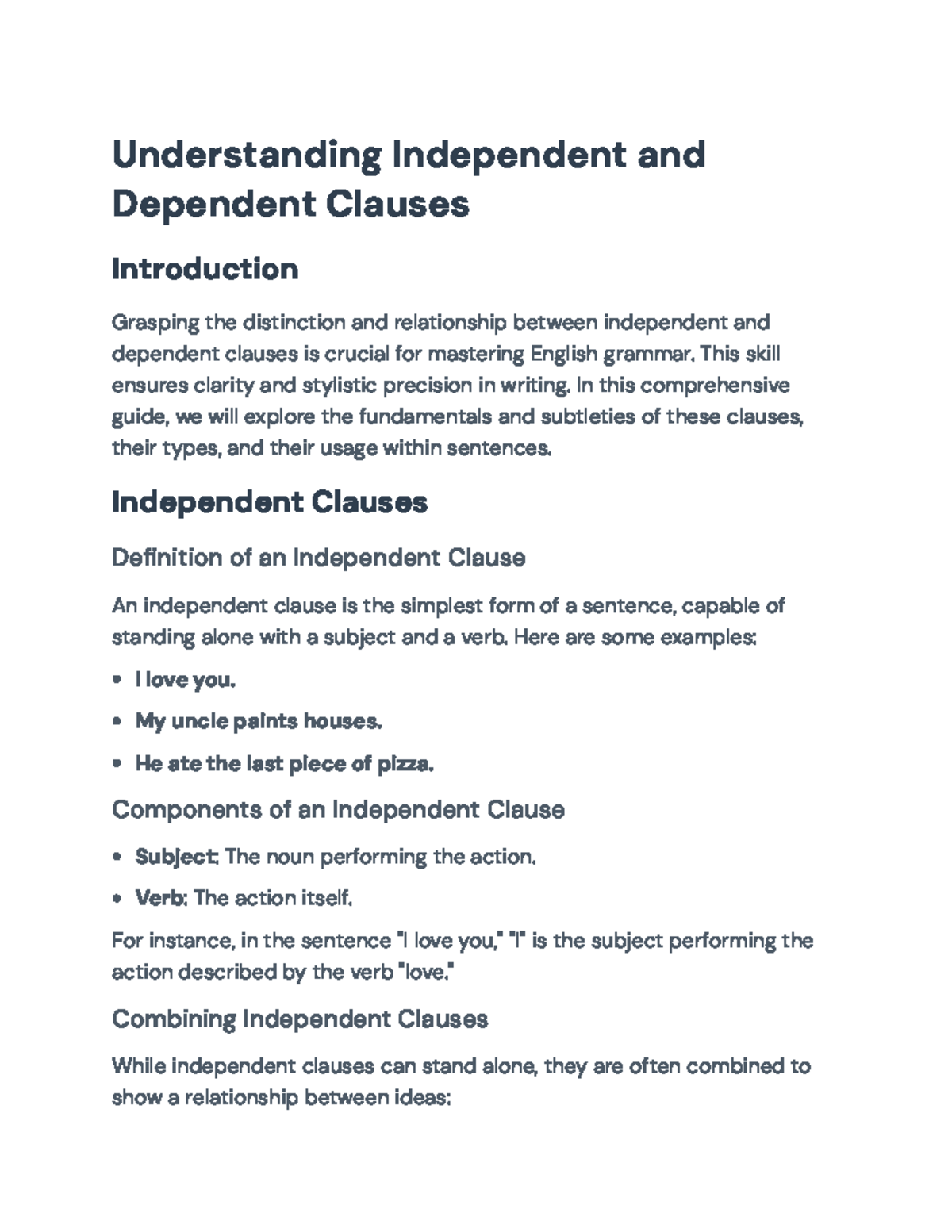 Understanding Independent and Dependent Clauses: A Comprehensive Guide ...