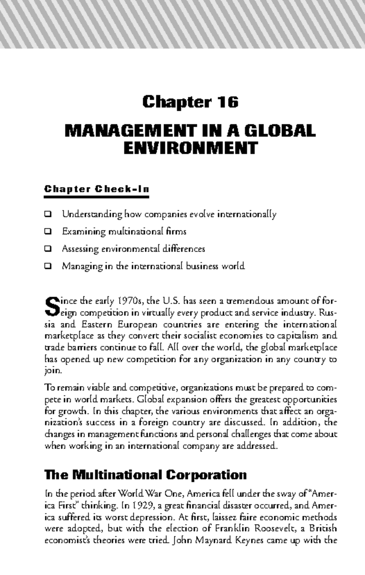 Chapter 16: Management in a Global Environment (MGMT 6) - Studocu