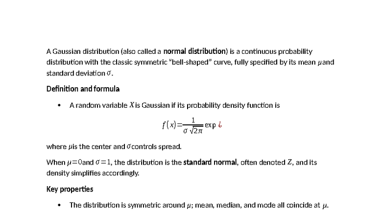 GMM: Understanding Gaussian Distribution and Mixture Models - Studocu