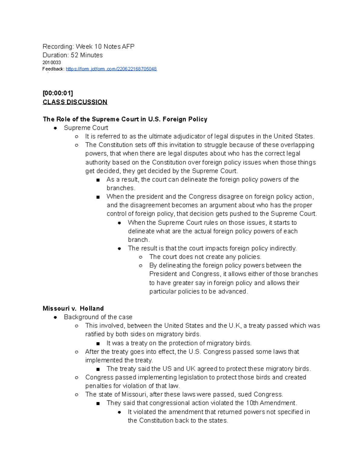 Week 10 Notes AFP Summary Notes - Recording: Week 10 Notes AFP Duration ...