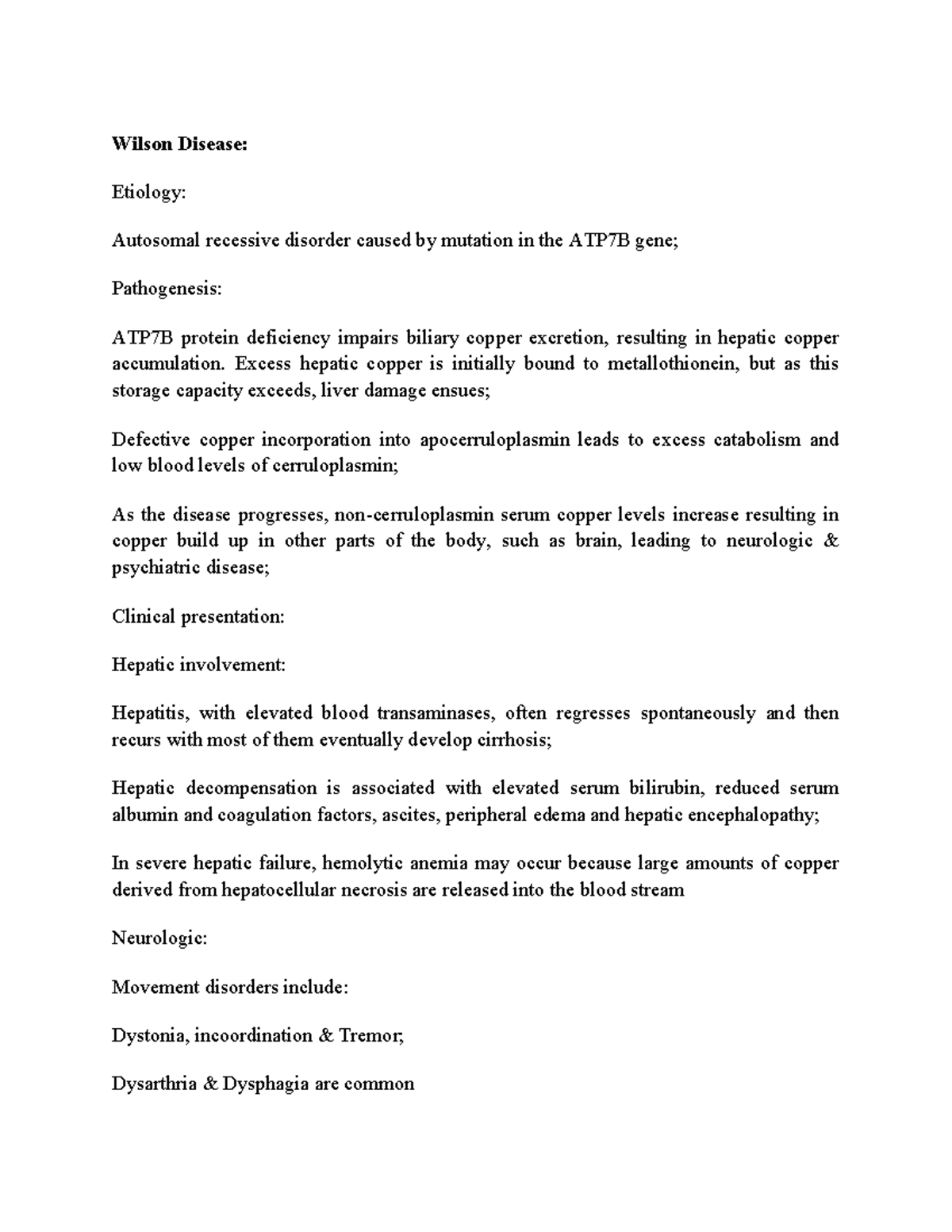 Clinical Case Discussion (10): Wilson Disease and Related Conditions ...