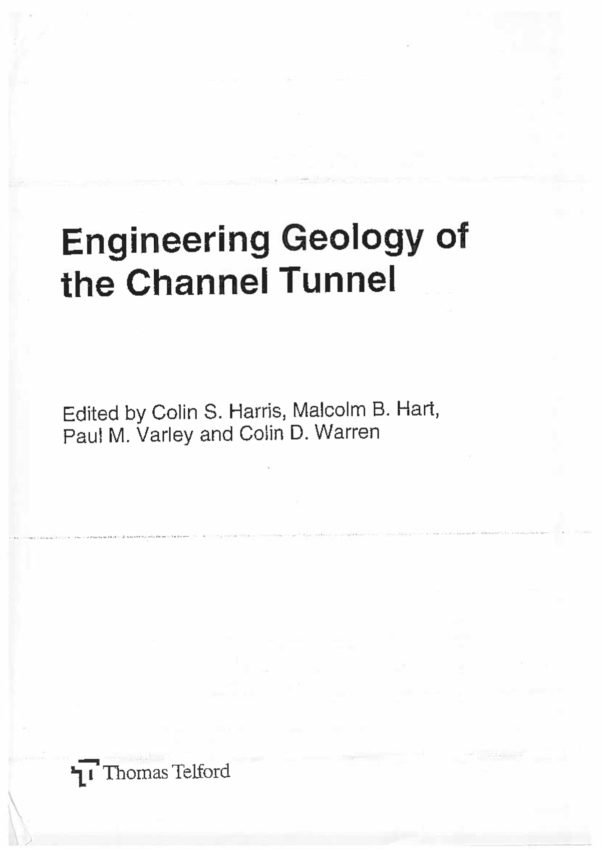 Engineering Geology of the Channel Tunnel: Insights and Analysis - Studocu