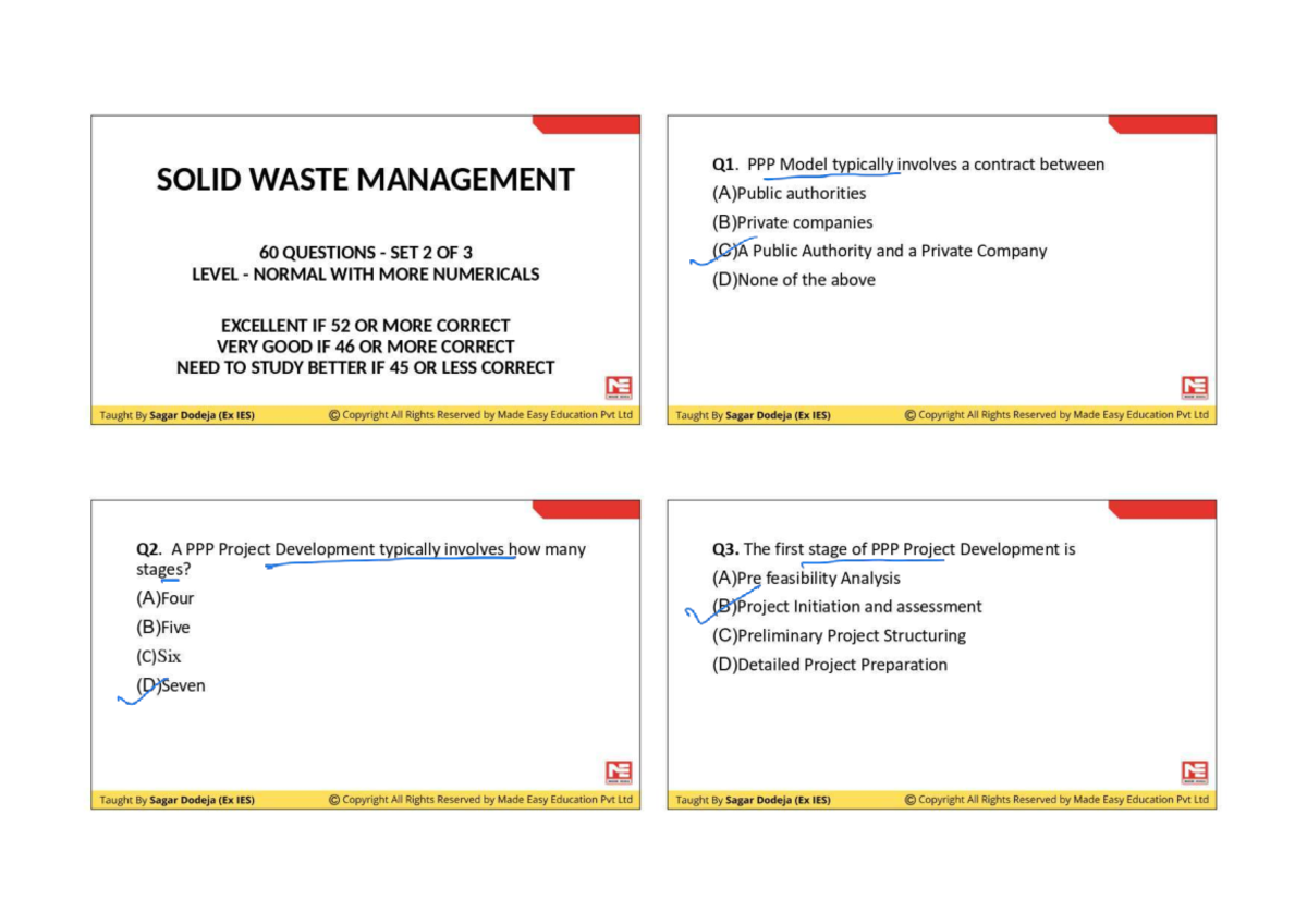 Solid Waste Management (SWM) Set 2 of 3: 60 Questions for Review - Studocu