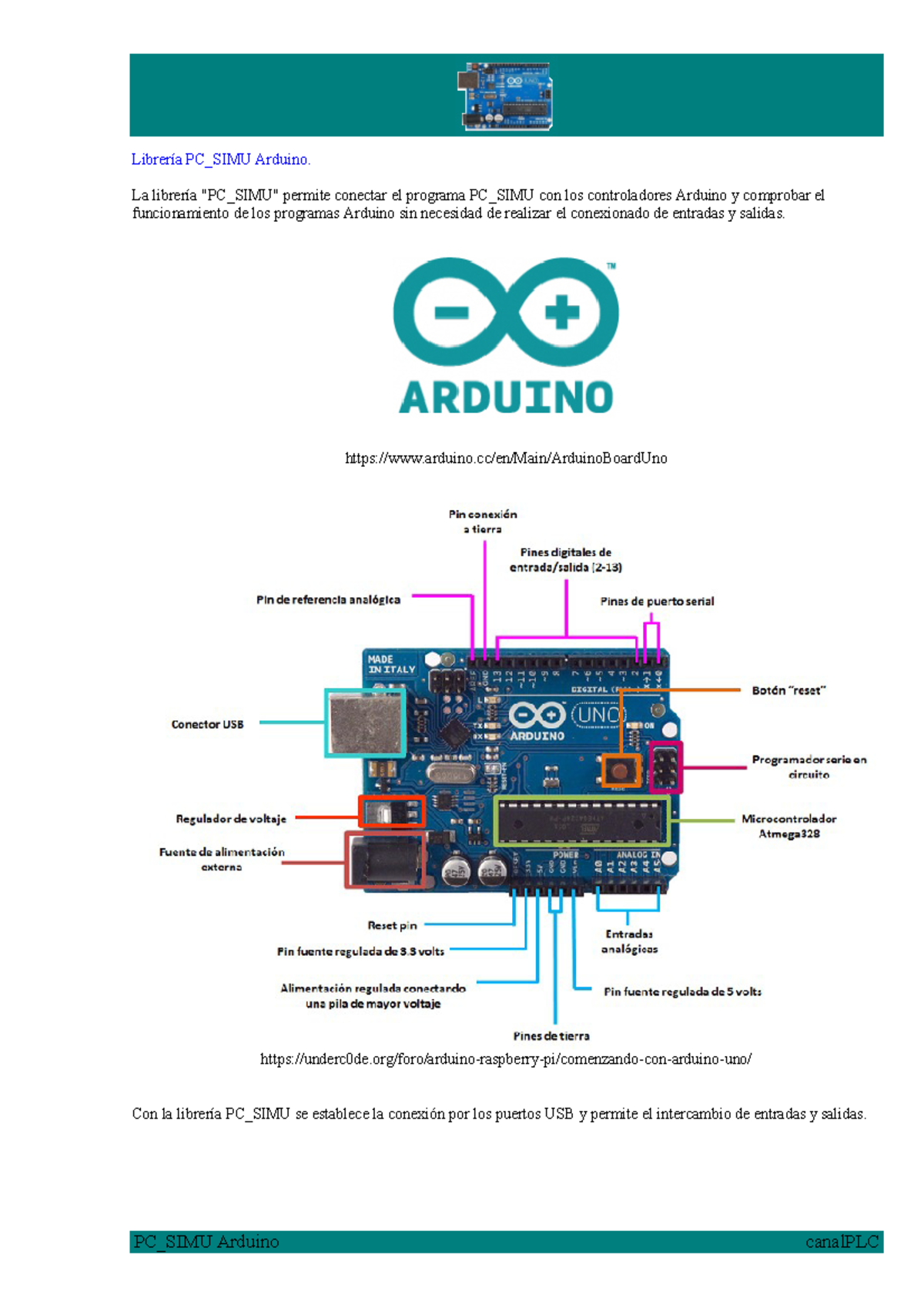 PC SIMU Arduino Library Overview and Setup Guide - BUENO - Studocu