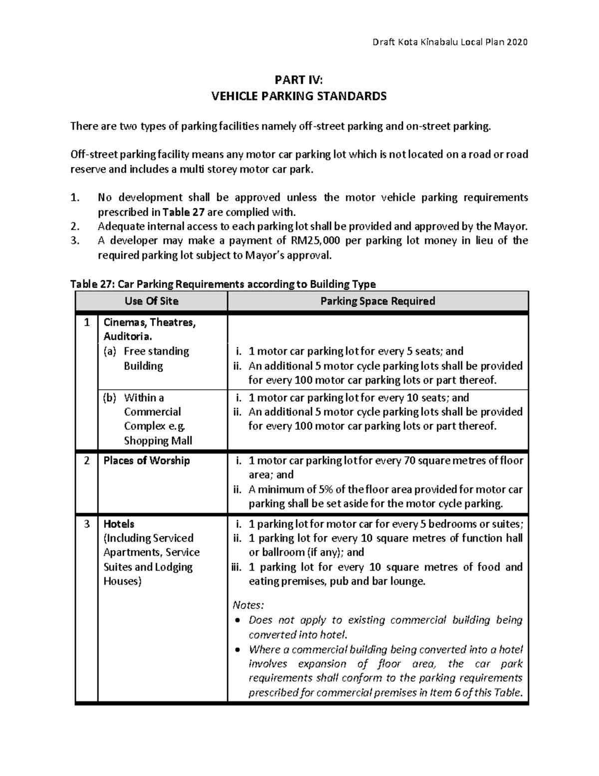 Dkklp 2020 - Vehicle Parking Standards and Planning Requirements - Studocu