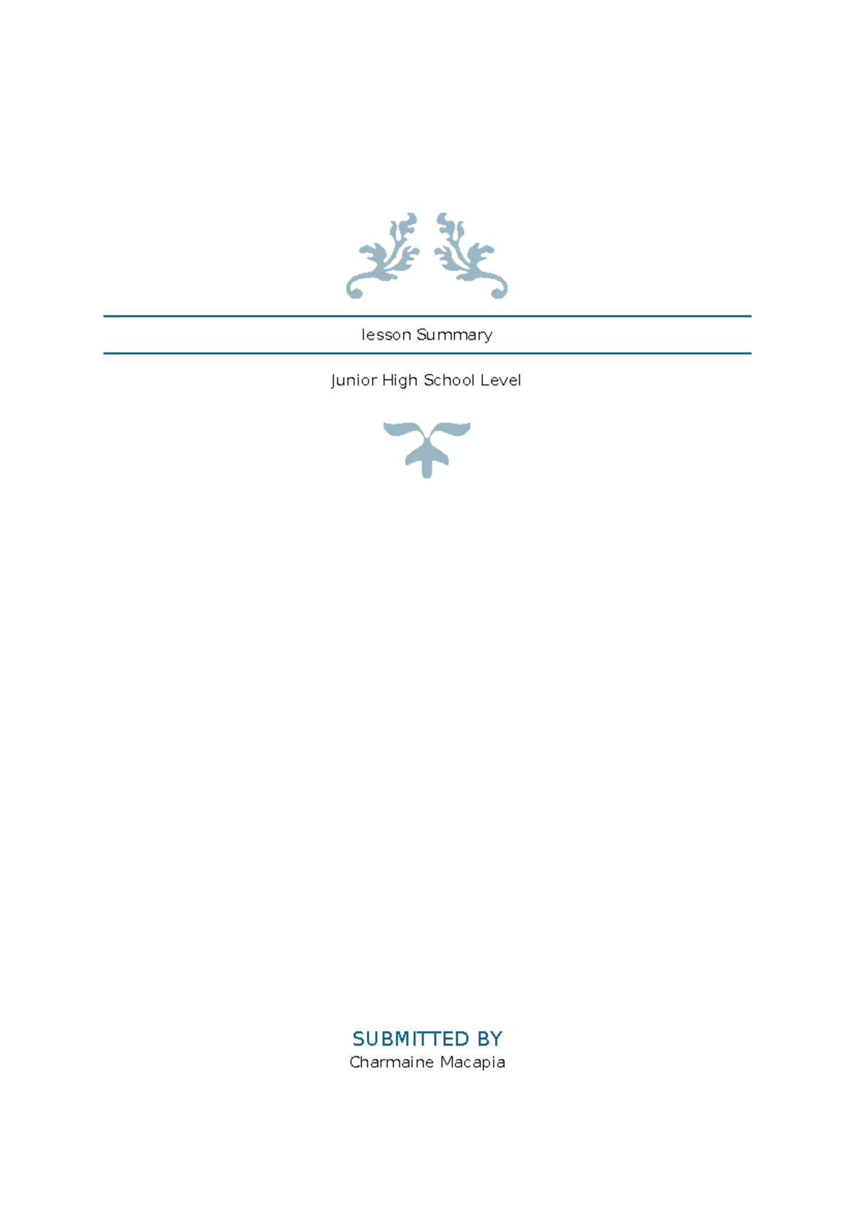 Cpd - Lesson Summary: Engaging Learners, Assessments & Teaching ...
